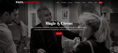 Paul Incredible - Website for Close Up Magician Kent