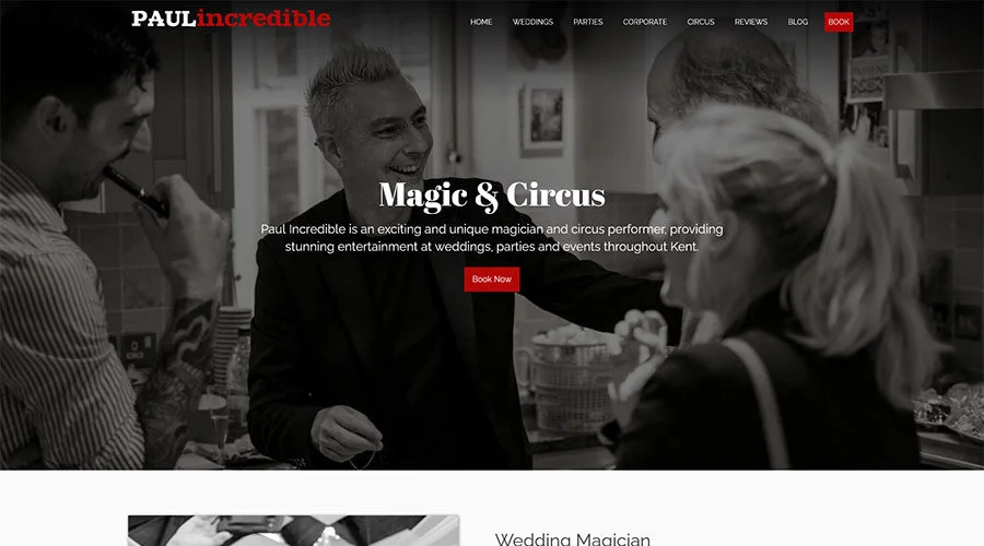 Paul Incredible - Website for Close Up Magician Kent