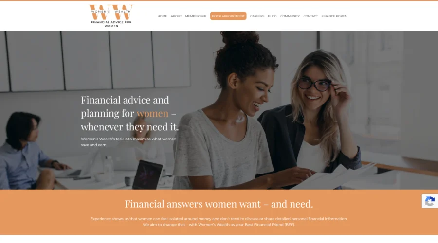 Women's Wealth website