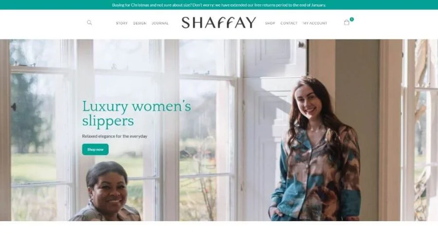 Shaffay Slippers Ecommerce Website Design