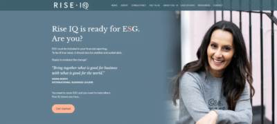 Rise Iq Sustainability ESG website