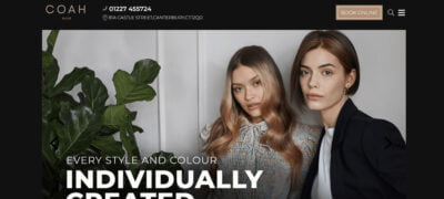 Coah Hair hairdressers website design