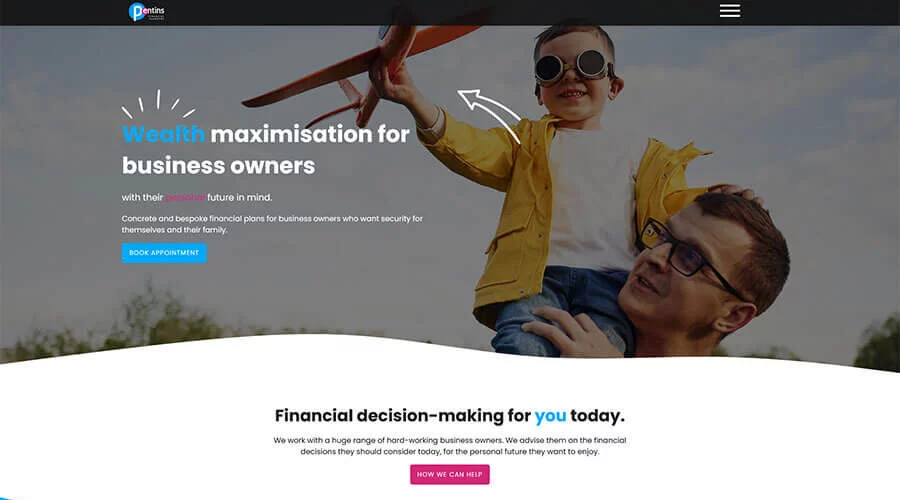 Pentins Financial Planners Website