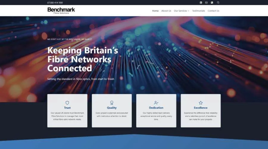 Website for Benchmark Fibre Solutions