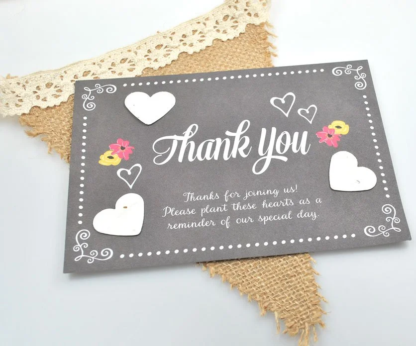 Chalkboard Wedding Thankyou Card Card design