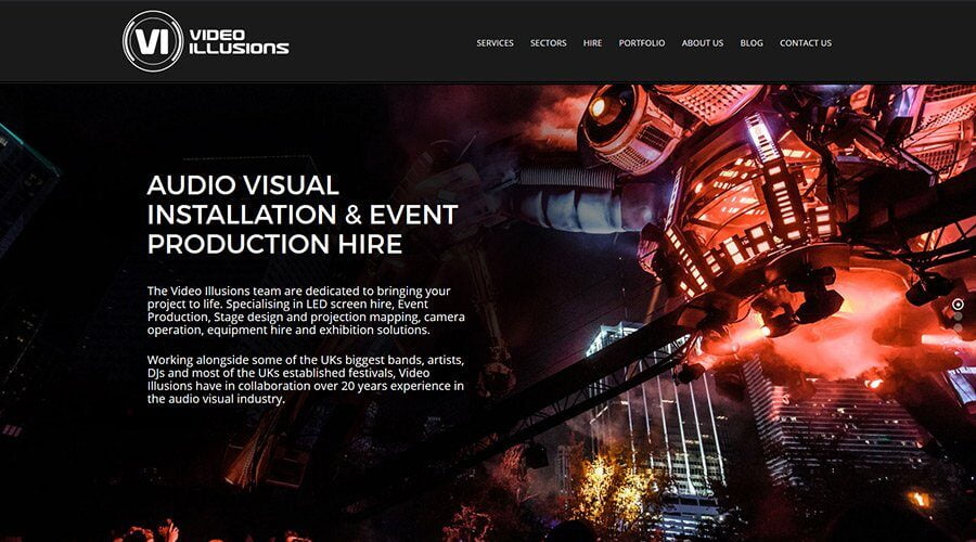 Video Illusions Audio Visual Production Website
